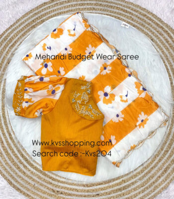 Saree With Stitched Blouse budget wear 🌟