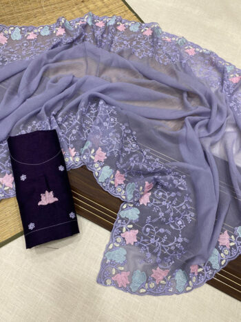Crush embroidery budget sarees